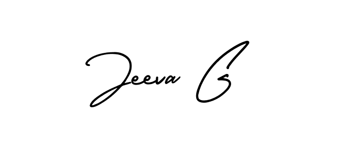 Use a signature maker to create a handwritten signature online. With this signature software, you can design (AmerikaSignatureDemo-Regular) your own signature for name Jeeva G. Jeeva G signature style 3 images and pictures png