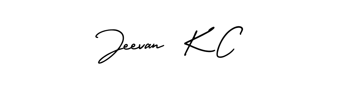 You should practise on your own different ways (AmerikaSignatureDemo-Regular) to write your name (Jeevan  K C) in signature. don't let someone else do it for you. Jeevan  K C signature style 3 images and pictures png