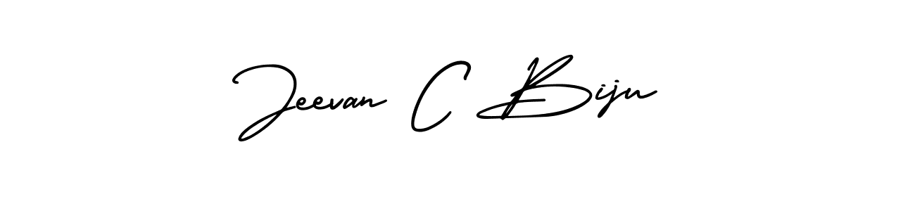 Create a beautiful signature design for name Jeevan C Biju. With this signature (AmerikaSignatureDemo-Regular) fonts, you can make a handwritten signature for free. Jeevan C Biju signature style 3 images and pictures png