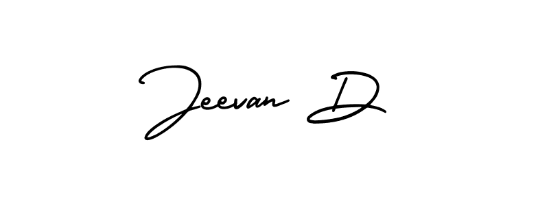 Use a signature maker to create a handwritten signature online. With this signature software, you can design (AmerikaSignatureDemo-Regular) your own signature for name Jeevan D. Jeevan D signature style 3 images and pictures png