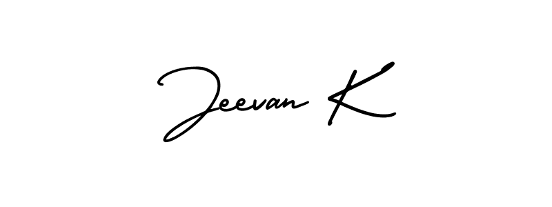 Best and Professional Signature Style for Jeevan K. AmerikaSignatureDemo-Regular Best Signature Style Collection. Jeevan K signature style 3 images and pictures png