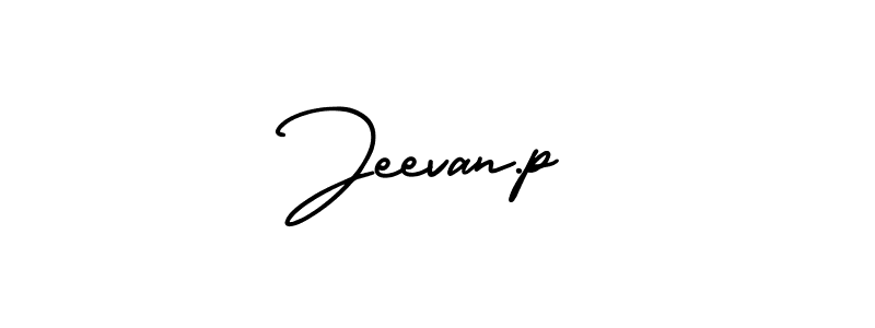 Also we have Jeevan.p name is the best signature style. Create professional handwritten signature collection using AmerikaSignatureDemo-Regular autograph style. Jeevan.p signature style 3 images and pictures png