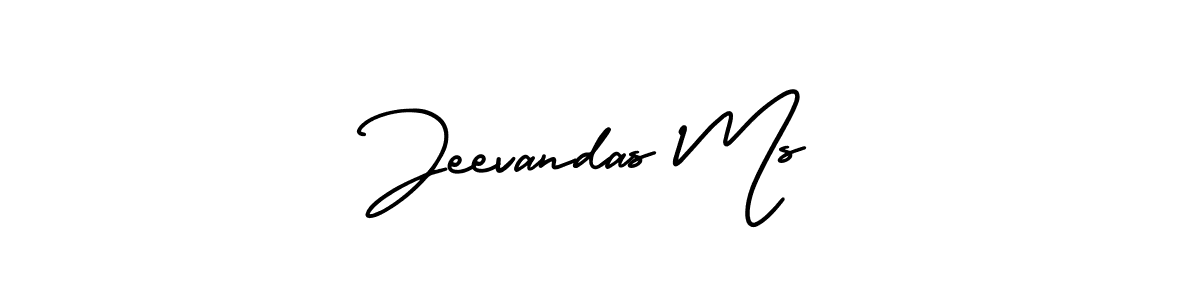 The best way (AmerikaSignatureDemo-Regular) to make a short signature is to pick only two or three words in your name. The name Jeevandas Ms include a total of six letters. For converting this name. Jeevandas Ms signature style 3 images and pictures png