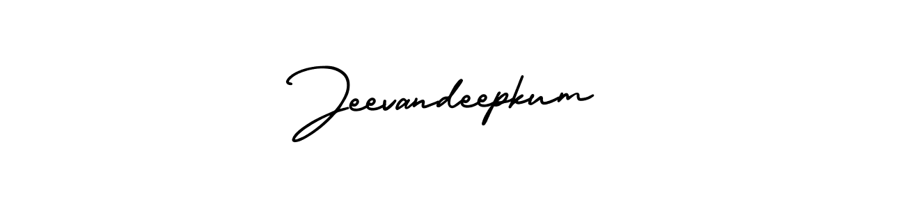 The best way (AmerikaSignatureDemo-Regular) to make a short signature is to pick only two or three words in your name. The name Jeevandeepkum include a total of six letters. For converting this name. Jeevandeepkum signature style 3 images and pictures png