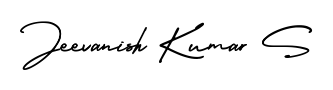 Create an unforgettable impression when signing with Jeevanish Kumar S name styled in AmerikaSignatureDemo-Regular typography. 100% free online generator. Jeevanish Kumar S signature style 3 images and pictures png