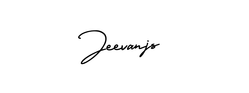 The best way (AmerikaSignatureDemo-Regular) to make a short signature is to pick only two or three words in your name. The name Jeevanjs include a total of six letters. For converting this name. Jeevanjs signature style 3 images and pictures png