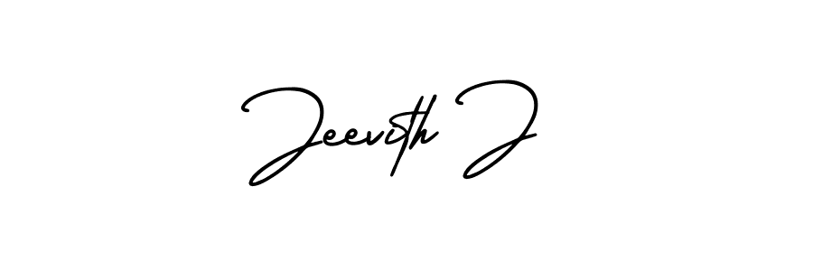 Also we have Jeevith J name is the best signature style. Create professional handwritten signature collection using AmerikaSignatureDemo-Regular autograph style. Jeevith J signature style 3 images and pictures png