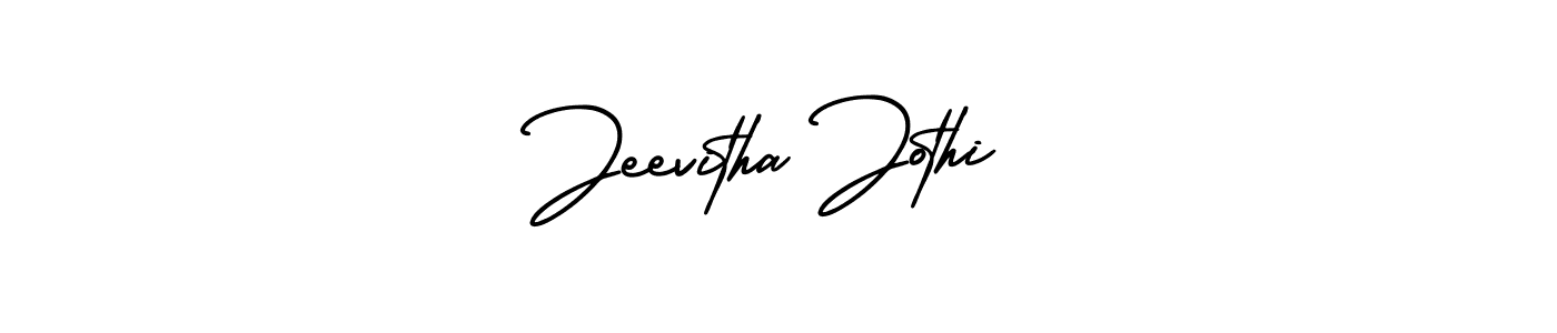 Create a beautiful signature design for name Jeevitha Jothi. With this signature (AmerikaSignatureDemo-Regular) fonts, you can make a handwritten signature for free. Jeevitha Jothi signature style 3 images and pictures png