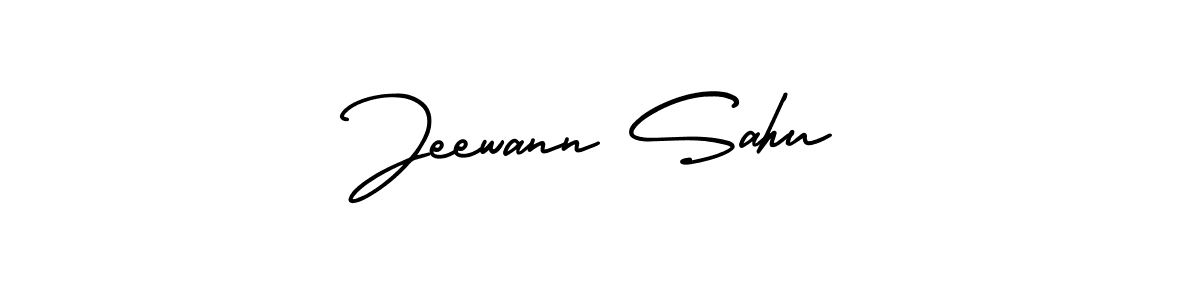 This is the best signature style for the Jeewann Sahu name. Also you like these signature font (AmerikaSignatureDemo-Regular). Mix name signature. Jeewann Sahu signature style 3 images and pictures png