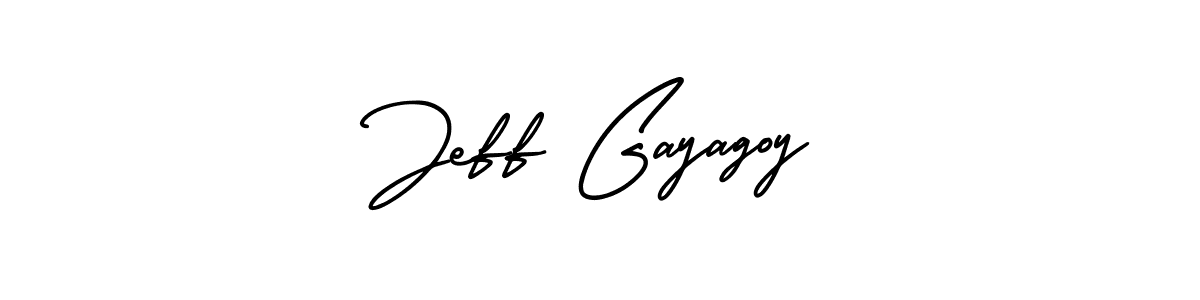 Make a short Jeff Gayagoy signature style. Manage your documents anywhere anytime using AmerikaSignatureDemo-Regular. Create and add eSignatures, submit forms, share and send files easily. Jeff Gayagoy signature style 3 images and pictures png