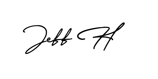 Create a beautiful signature design for name Jeff H. With this signature (AmerikaSignatureDemo-Regular) fonts, you can make a handwritten signature for free. Jeff H signature style 3 images and pictures png