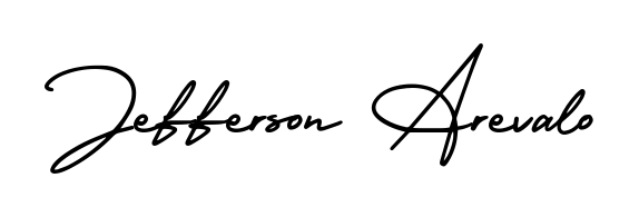 Get inspired by this graceful AmerikaSignatureDemo-Regular signature style for name Jefferson Arevalo. Smooth loops and balanced proportions for everyday use. Jefferson Arevalo signature style 3 images and pictures png