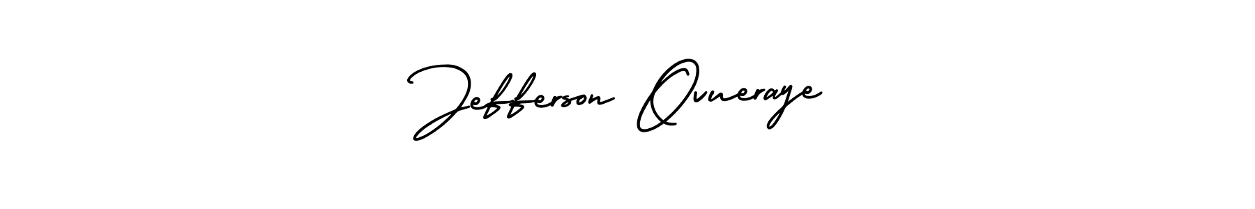 Make a short Jefferson Ovueraye signature style. Manage your documents anywhere anytime using AmerikaSignatureDemo-Regular. Create and add eSignatures, submit forms, share and send files easily. Jefferson Ovueraye signature style 3 images and pictures png