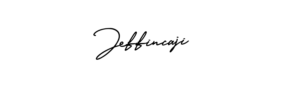 The best way (AmerikaSignatureDemo-Regular) to make a short signature is to pick only two or three words in your name. The name Jeffincaji include a total of six letters. For converting this name. Jeffincaji signature style 3 images and pictures png