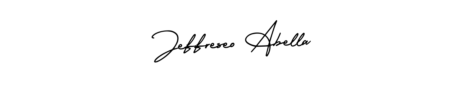 How to Draw Jeffreseo Abella signature style? AmerikaSignatureDemo-Regular is a latest design signature styles for name Jeffreseo Abella. Jeffreseo Abella signature style 3 images and pictures png