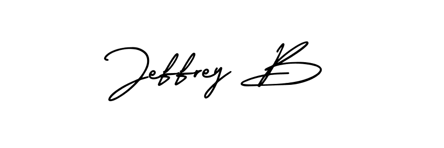 Jeffrey B stylish signature style. Best Handwritten Sign (AmerikaSignatureDemo-Regular) for my name. Handwritten Signature Collection Ideas for my name Jeffrey B. Jeffrey B signature style 3 images and pictures png