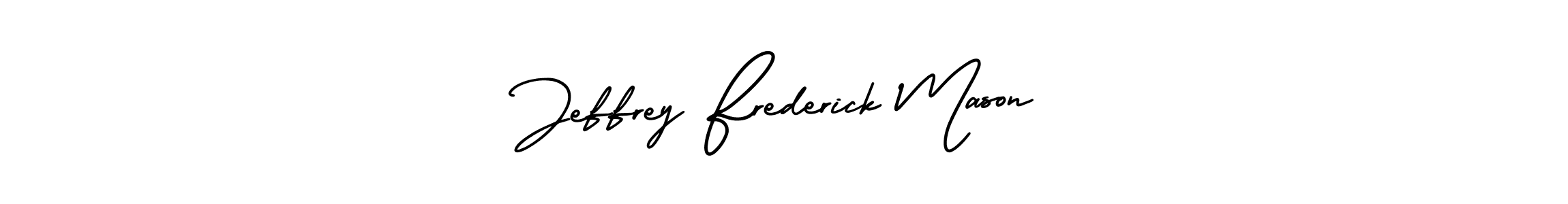 if you are searching for the best signature style for your name Jeffrey Frederick Mason. so please give up your signature search. here we have designed multiple signature styles  using AmerikaSignatureDemo-Regular. Jeffrey Frederick Mason signature style 3 images and pictures png