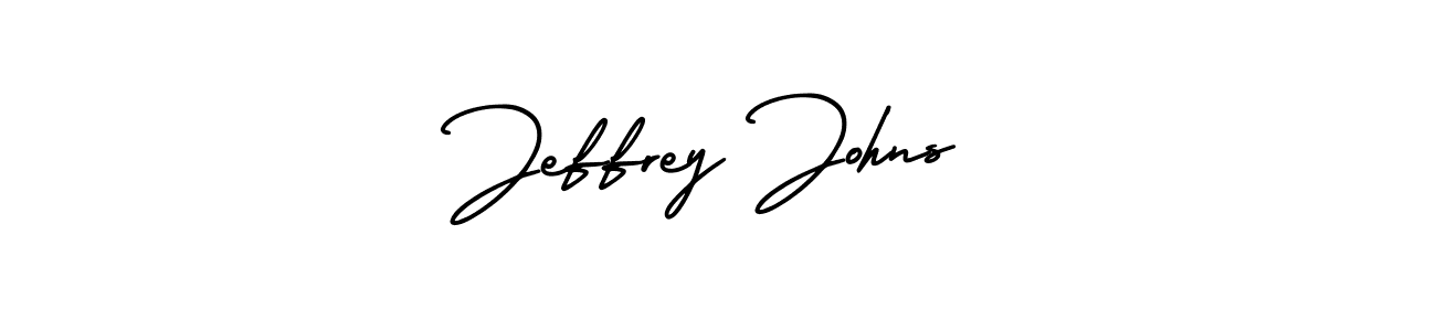 You should practise on your own different ways (AmerikaSignatureDemo-Regular) to write your name (Jeffrey Johns) in signature. don't let someone else do it for you. Jeffrey Johns signature style 3 images and pictures png