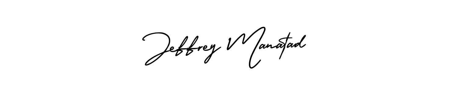 Also we have Jeffrey Manatad name is the best signature style. Create professional handwritten signature collection using AmerikaSignatureDemo-Regular autograph style. Jeffrey Manatad signature style 3 images and pictures png