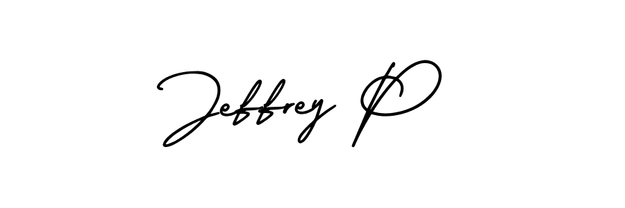 Use a signature maker to create a handwritten signature online. With this signature software, you can design (AmerikaSignatureDemo-Regular) your own signature for name Jeffrey P. Jeffrey P signature style 3 images and pictures png