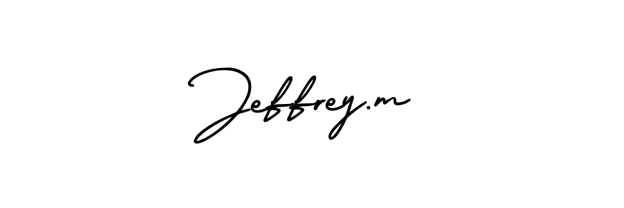 It looks lik you need a new signature style for name Jeffrey.m. Design unique handwritten (AmerikaSignatureDemo-Regular) signature with our free signature maker in just a few clicks. Jeffrey.m signature style 3 images and pictures png