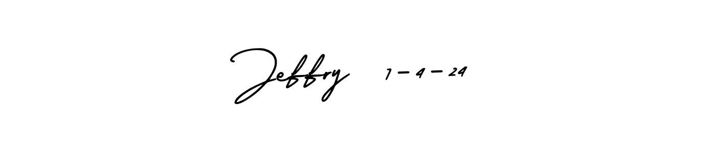 Use a signature maker to create a handwritten signature online. With this signature software, you can design (AmerikaSignatureDemo-Regular) your own signature for name Jeffry  7-4-24. Jeffry  7-4-24 signature style 3 images and pictures png