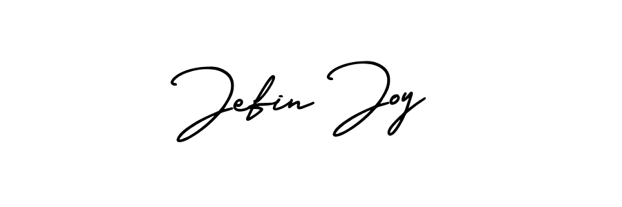 It looks lik you need a new signature style for name Jefin Joy. Design unique handwritten (AmerikaSignatureDemo-Regular) signature with our free signature maker in just a few clicks. Jefin Joy signature style 3 images and pictures png
