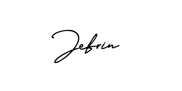 Use a signature maker to create a handwritten signature online. With this signature software, you can design (AmerikaSignatureDemo-Regular) your own signature for name Jefrin. Jefrin signature style 3 images and pictures png