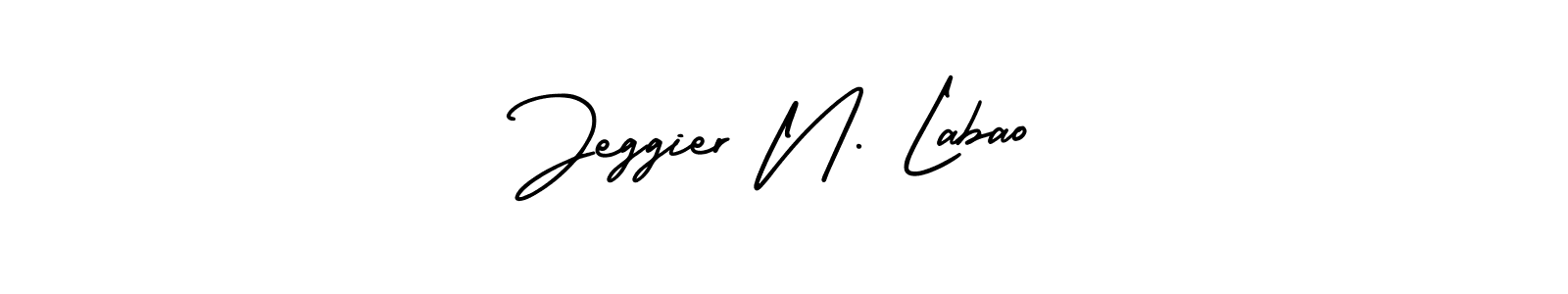 Create a beautiful signature design for name Jeggier N. Labao. With this signature (AmerikaSignatureDemo-Regular) fonts, you can make a handwritten signature for free. Jeggier N. Labao signature style 3 images and pictures png