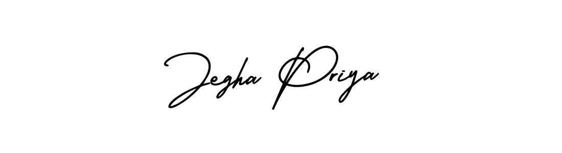 Jegha Priya stylish signature style. Best Handwritten Sign (AmerikaSignatureDemo-Regular) for my name. Handwritten Signature Collection Ideas for my name Jegha Priya. Jegha Priya signature style 3 images and pictures png
