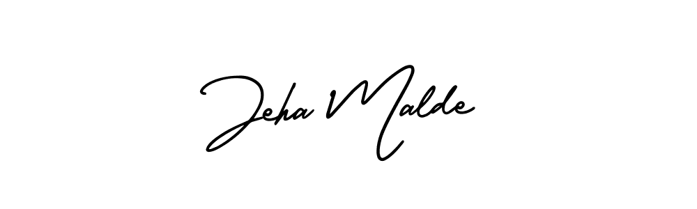 Make a beautiful signature design for name Jeha Malde. Use this online signature maker to create a handwritten signature for free. Jeha Malde signature style 3 images and pictures png