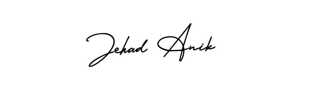 It looks lik you need a new signature style for name Jehad Anik. Design unique handwritten (AmerikaSignatureDemo-Regular) signature with our free signature maker in just a few clicks. Jehad Anik signature style 3 images and pictures png