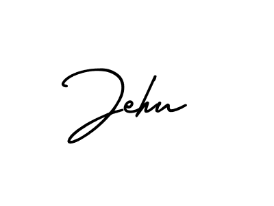 Jehu stylish signature style. Best Handwritten Sign (AmerikaSignatureDemo-Regular) for my name. Handwritten Signature Collection Ideas for my name Jehu. Jehu signature style 3 images and pictures png