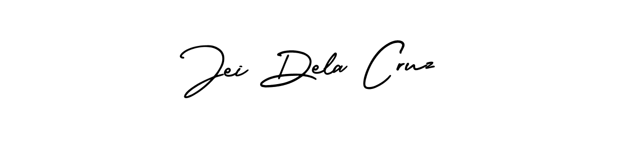 How to make Jei Dela Cruz signature? AmerikaSignatureDemo-Regular is a professional autograph style. Create handwritten signature for Jei Dela Cruz name. Jei Dela Cruz signature style 3 images and pictures png