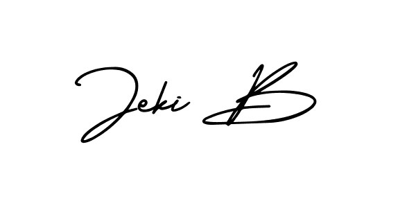 AmerikaSignatureDemo-Regular is a professional signature style that is perfect for those who want to add a touch of class to their signature. It is also a great choice for those who want to make their signature more unique. Get Jeki B name to fancy signature for free. Jeki B signature style 3 images and pictures png