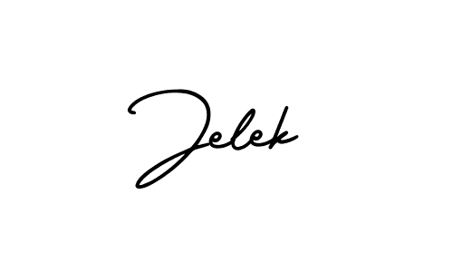 How to make Jelek name signature. Use AmerikaSignatureDemo-Regular style for creating short signs online. This is the latest handwritten sign. Jelek signature style 3 images and pictures png
