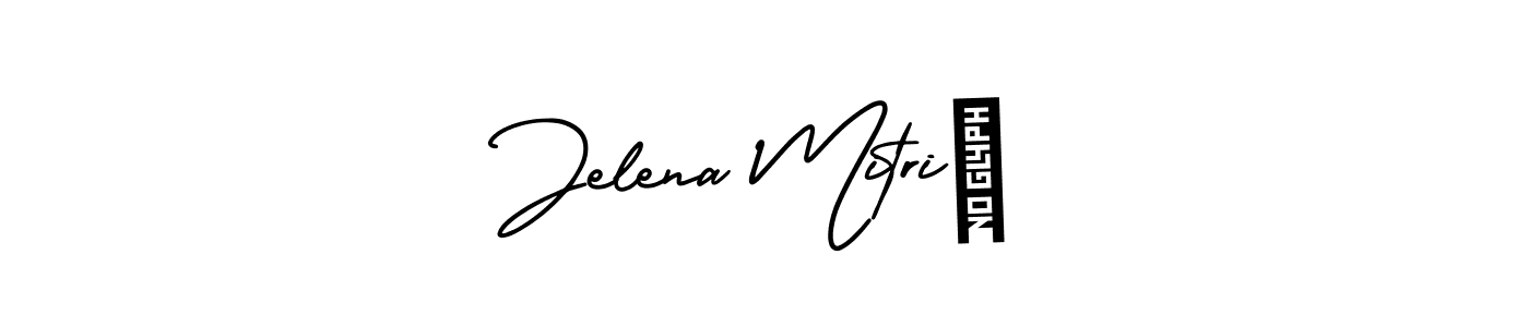 if you are searching for the best signature style for your name Jelena Mitrić. so please give up your signature search. here we have designed multiple signature styles  using AmerikaSignatureDemo-Regular. Jelena Mitrić signature style 3 images and pictures png