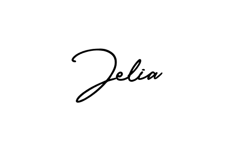 The best way (AmerikaSignatureDemo-Regular) to make a short signature is to pick only two or three words in your name. The name Jelia include a total of six letters. For converting this name. Jelia signature style 3 images and pictures png