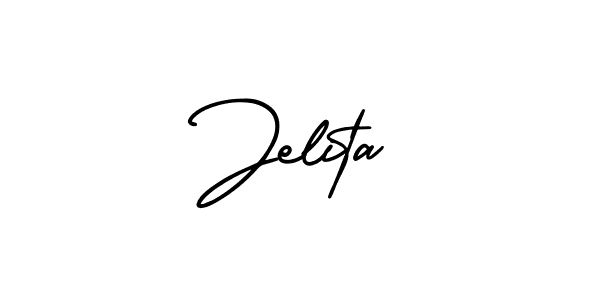 Similarly AmerikaSignatureDemo-Regular is the best handwritten signature design. Signature creator online .You can use it as an online autograph creator for name Jelita. Jelita signature style 3 images and pictures png