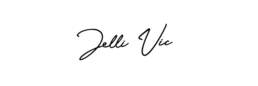 Design your own signature with our free online signature maker. With this signature software, you can create a handwritten (AmerikaSignatureDemo-Regular) signature for name Jelli Vic. Jelli Vic signature style 3 images and pictures png