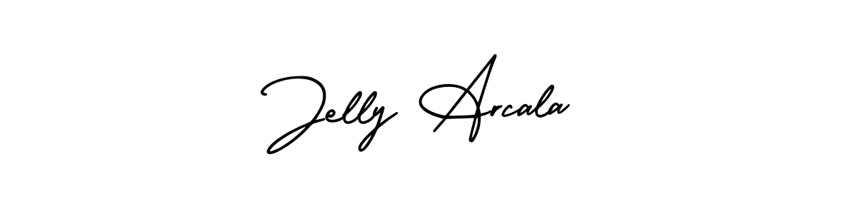 It looks lik you need a new signature style for name Jelly Arcala. Design unique handwritten (AmerikaSignatureDemo-Regular) signature with our free signature maker in just a few clicks. Jelly Arcala signature style 3 images and pictures png