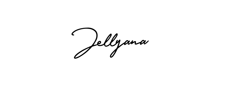 How to make Jellyana name signature. Use AmerikaSignatureDemo-Regular style for creating short signs online. This is the latest handwritten sign. Jellyana signature style 3 images and pictures png