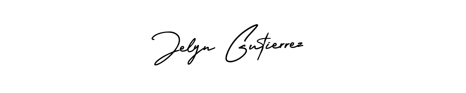 How to make Jelyn Gutierrez signature? AmerikaSignatureDemo-Regular is a professional autograph style. Create handwritten signature for Jelyn Gutierrez name. Jelyn Gutierrez signature style 3 images and pictures png