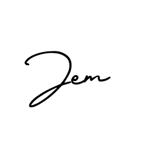 Jem stylish signature style. Best Handwritten Sign (AmerikaSignatureDemo-Regular) for my name. Handwritten Signature Collection Ideas for my name Jem. Jem signature style 3 images and pictures png