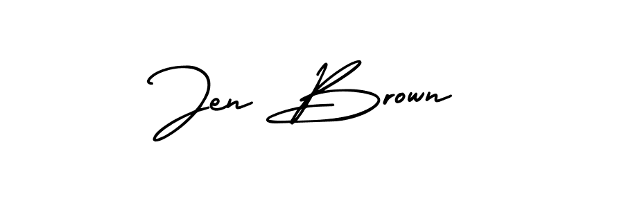 How to make Jen Brown signature? AmerikaSignatureDemo-Regular is a professional autograph style. Create handwritten signature for Jen Brown name. Jen Brown signature style 3 images and pictures png