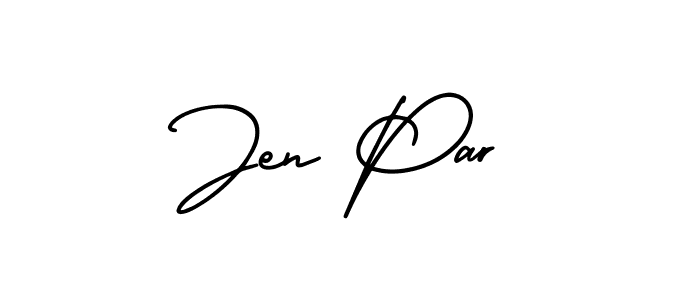 Jen Par stylish signature style. Best Handwritten Sign (AmerikaSignatureDemo-Regular) for my name. Handwritten Signature Collection Ideas for my name Jen Par. Jen Par signature style 3 images and pictures png