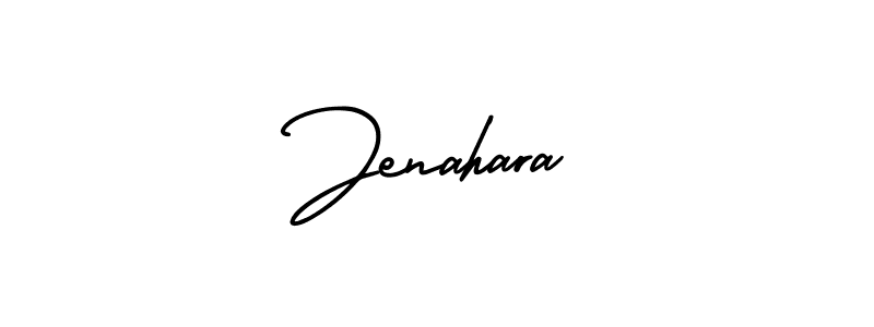 How to make Jenahara name signature. Use AmerikaSignatureDemo-Regular style for creating short signs online. This is the latest handwritten sign. Jenahara signature style 3 images and pictures png
