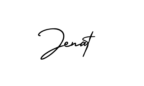 Design your own signature with our free online signature maker. With this signature software, you can create a handwritten (AmerikaSignatureDemo-Regular) signature for name Jenat. Jenat signature style 3 images and pictures png