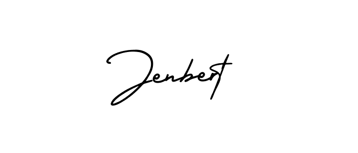 You should practise on your own different ways (AmerikaSignatureDemo-Regular) to write your name (Jenbert) in signature. don't let someone else do it for you. Jenbert signature style 3 images and pictures png