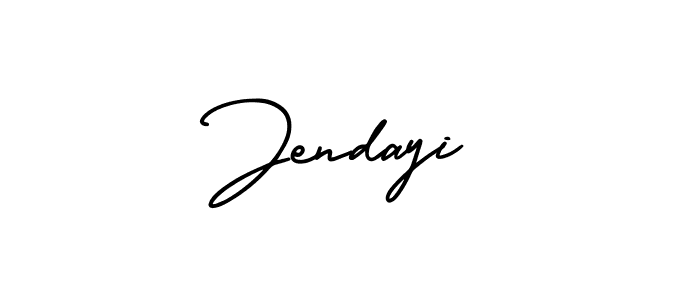 The best way (AmerikaSignatureDemo-Regular) to make a short signature is to pick only two or three words in your name. The name Jendayi include a total of six letters. For converting this name. Jendayi signature style 3 images and pictures png